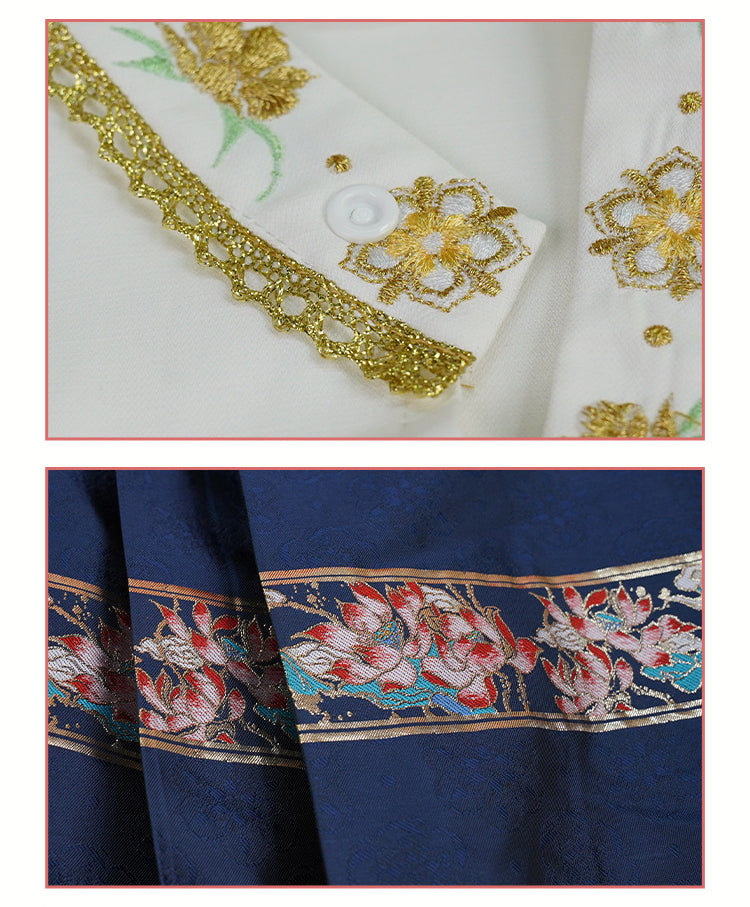 Actual photo of the mamianqun skirt and top with details